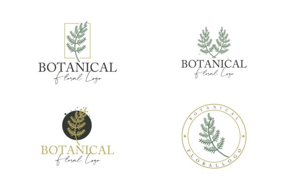Botanical Simple Branch Minimal Logo and Logos