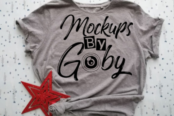 Christmas Grey T-Shirt Mockups for Content Publishing