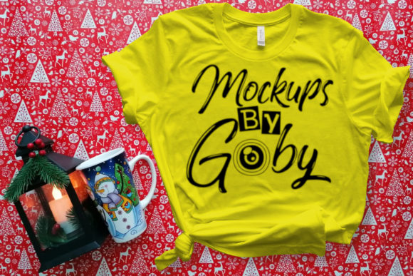 Christmas Yellow T-shirt Mockups