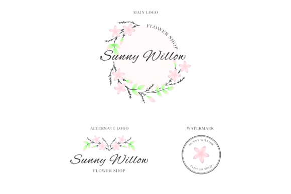 Flower Shop Wreath Logo Design and Logos