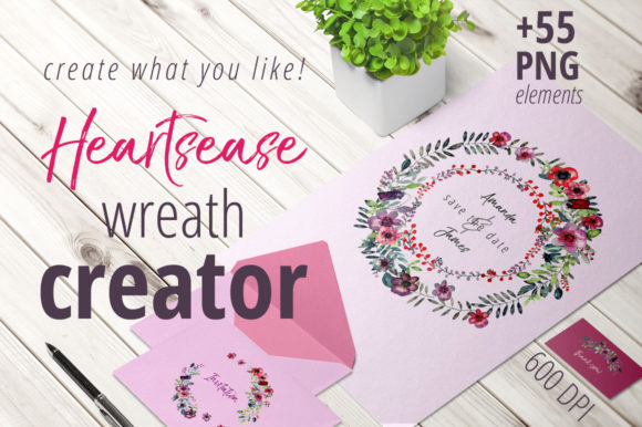 Heartsease Wreath Creator and Decorative Elements