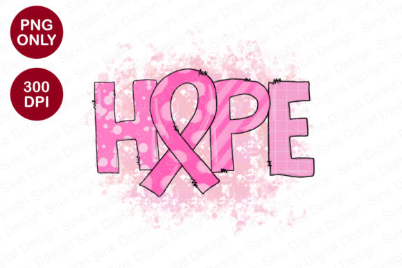 Hope Breast Cancer Sublimation PNG for Crafts