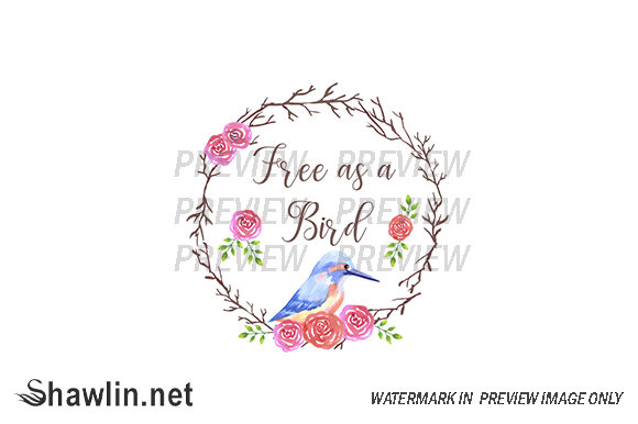 Kingfisher Rose Flower Wreath & Web Elements