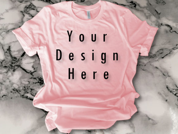 Mockups Pink Bella Canvas T-Shirts for Branding