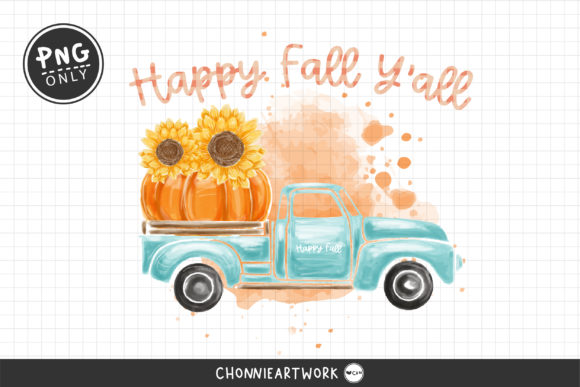 Painted Happy Fall Y All Truck Png Crafts