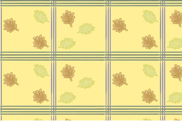 Pattern Plaid Fall Leaves vol.4