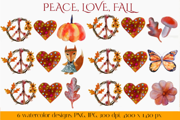 Peace, Love, Fall. Fall Sublimation Crafts