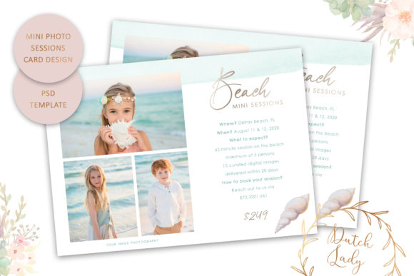 PSD Photo Session Card Template 62 and Print Templates