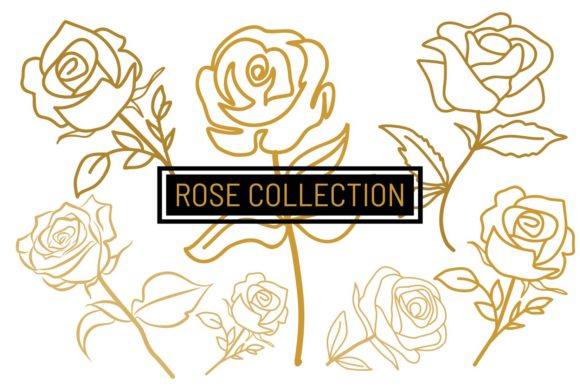 Rose Branches Vector Cutout for Crafts