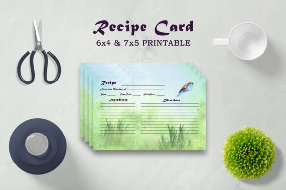 Sparrow Recipe Card Template and Print Templates