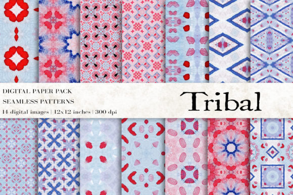 Tribal Digital Papers, Aztec Patterns