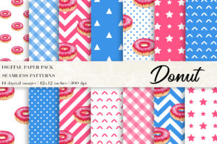 Waterclor Donut Digital Papers and Patterns