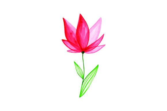 Watercolour Flower Embroidery Design