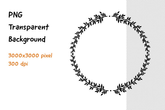 Wreath Frame Black and White -2: Decorative Elements for Editorial Design