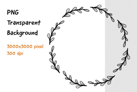 Wreath Frame Black and White -22